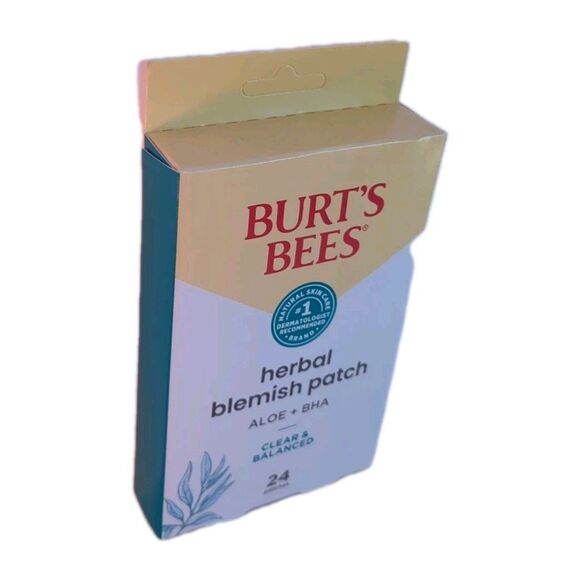 NEW Burt's Bees Herbal Blemish Patch w/ Aloe + BHA 24 Patches Clear & Balanced - Picture 3 of 6